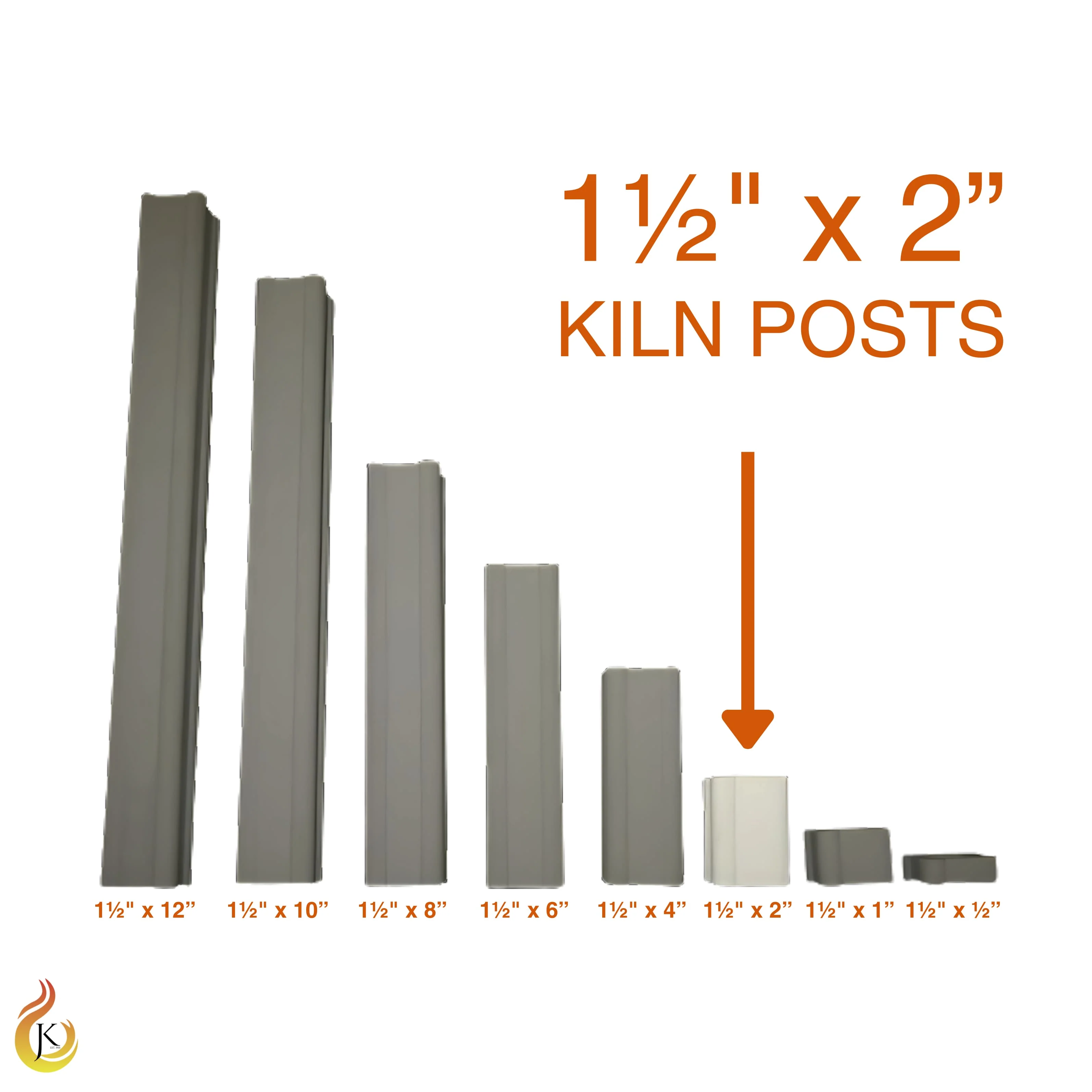 1 ½" x 1½" x 2" Square Kiln Post